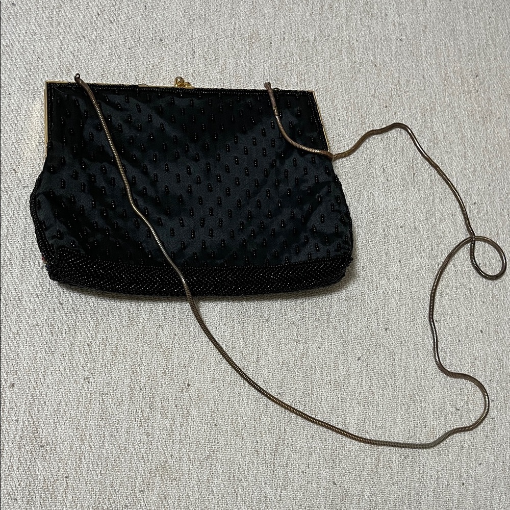 Elegant Beaded Clutch - Black and Multicolor - Picture 3 of 3